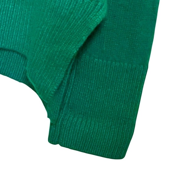 Kirna Zabete 100% Cashmere V Neck Sweater Green Women’s Large - Picture 4 of 8